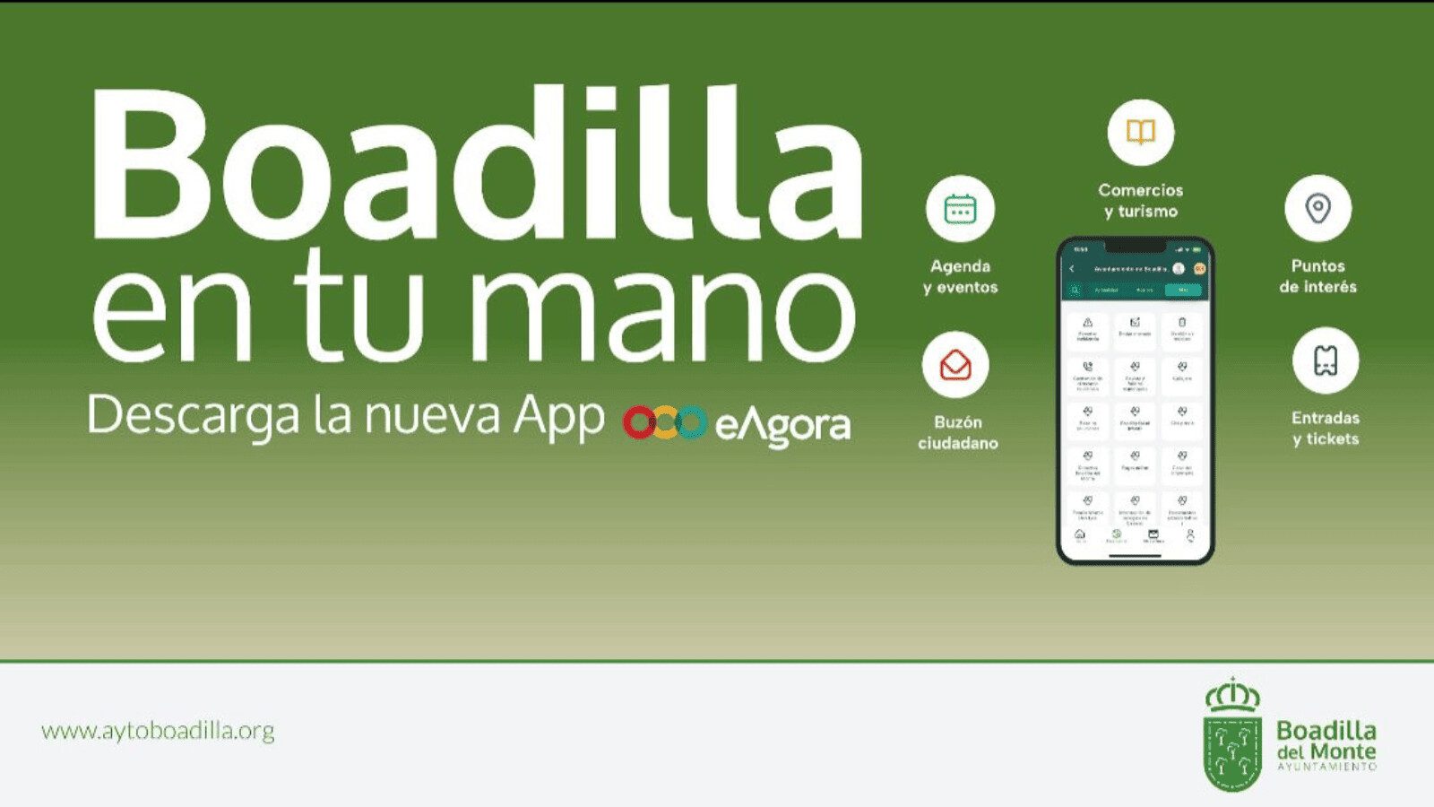 Boadilla del Monte estrena “Boadilla en tu mano”, la nueva app municipal sobre la plataforma eAgora
