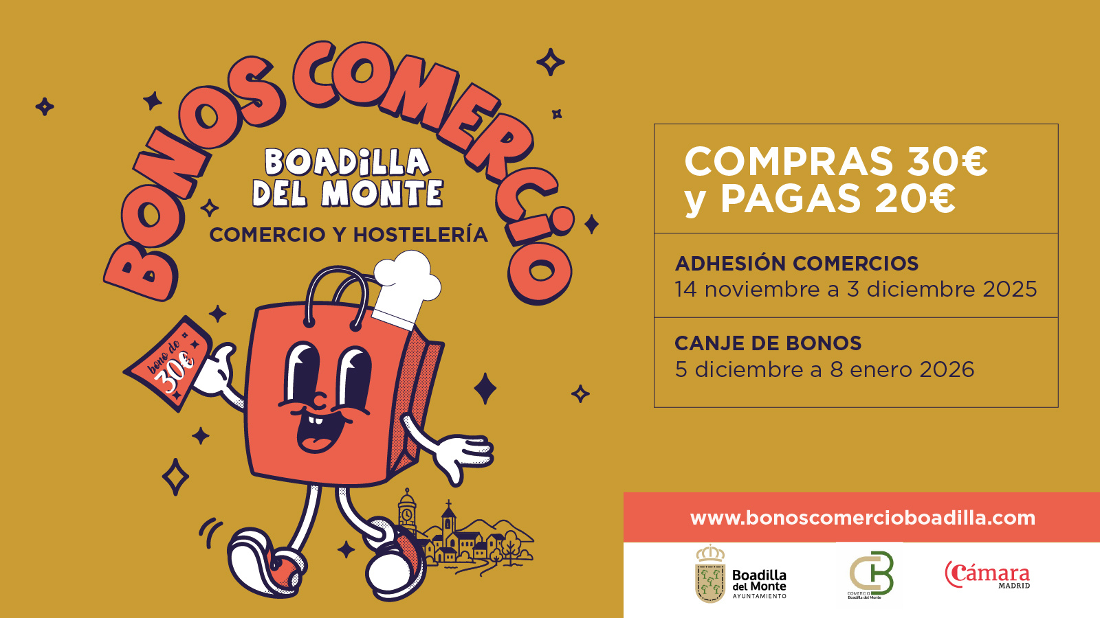 Boadilla lanza los “Bonos Comercio” para impulsar las compras navideñas