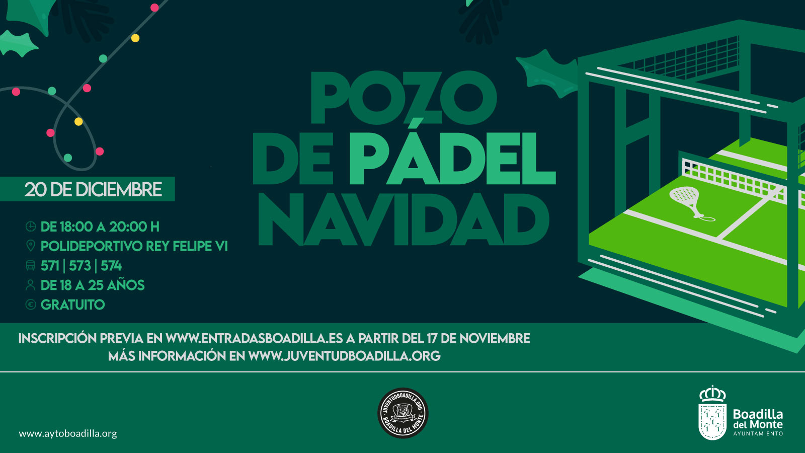 Las inscripciones para el “Pozo de Pádel” en Boadilla están abiertas