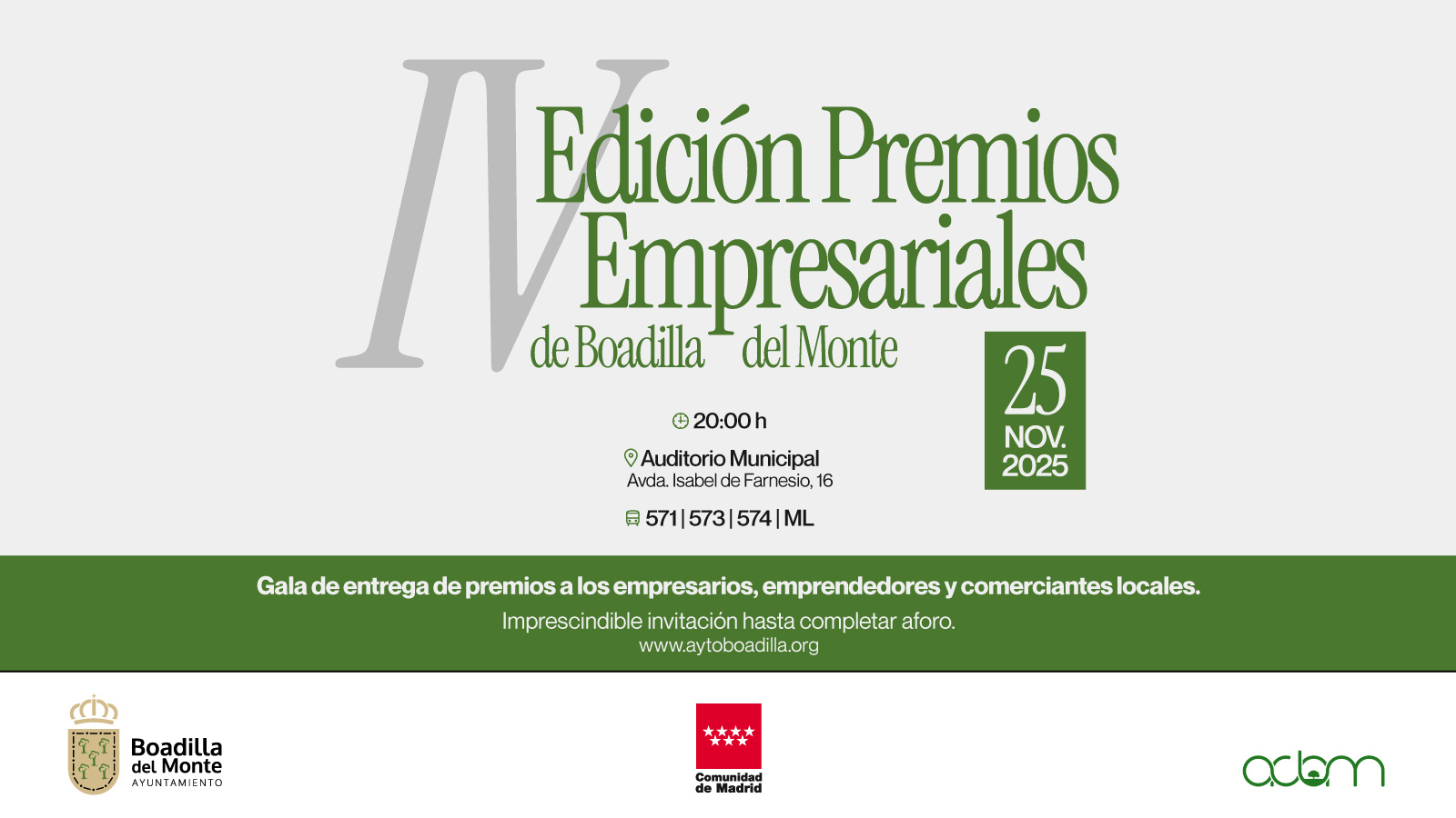 Las invitaciones para los Premios Empresariales ya están disponibles de forma gratuita Las invitaciones para los Premios Empresariales ya están disponibles de forma gratuita