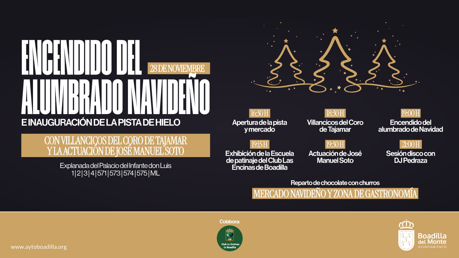 Boadilla del Monte da la bienvenida a la Navidad con el encendido oficial del alumbrado