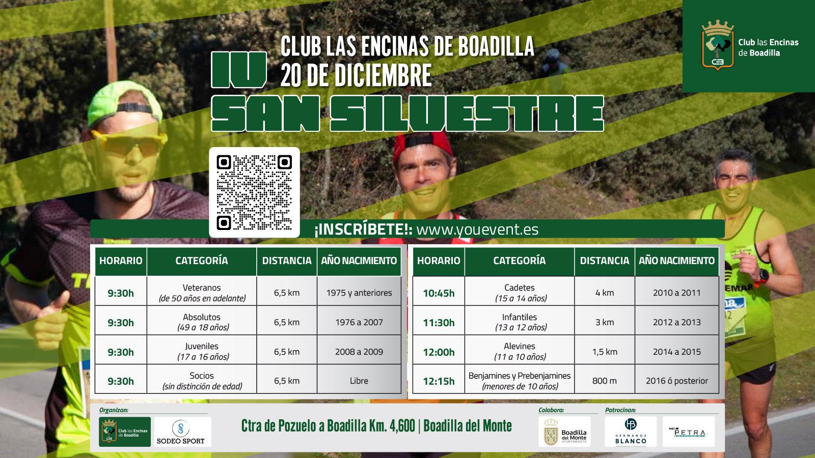 La IV San Silvestre del Club Las Encinas se celebrará el 20 de diciembre La IV San Silvestre del Club Las Encinas se celebrará el 20 de diciembre