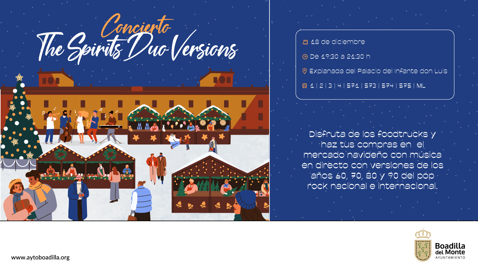 The Spirits Duo Versions pondrá música al mercadillo navideño en el Palacio del Infante D. Luis The Spirits Duo Versions pondrá música al mercadillo navideño en el Palacio del Infante D. Luis