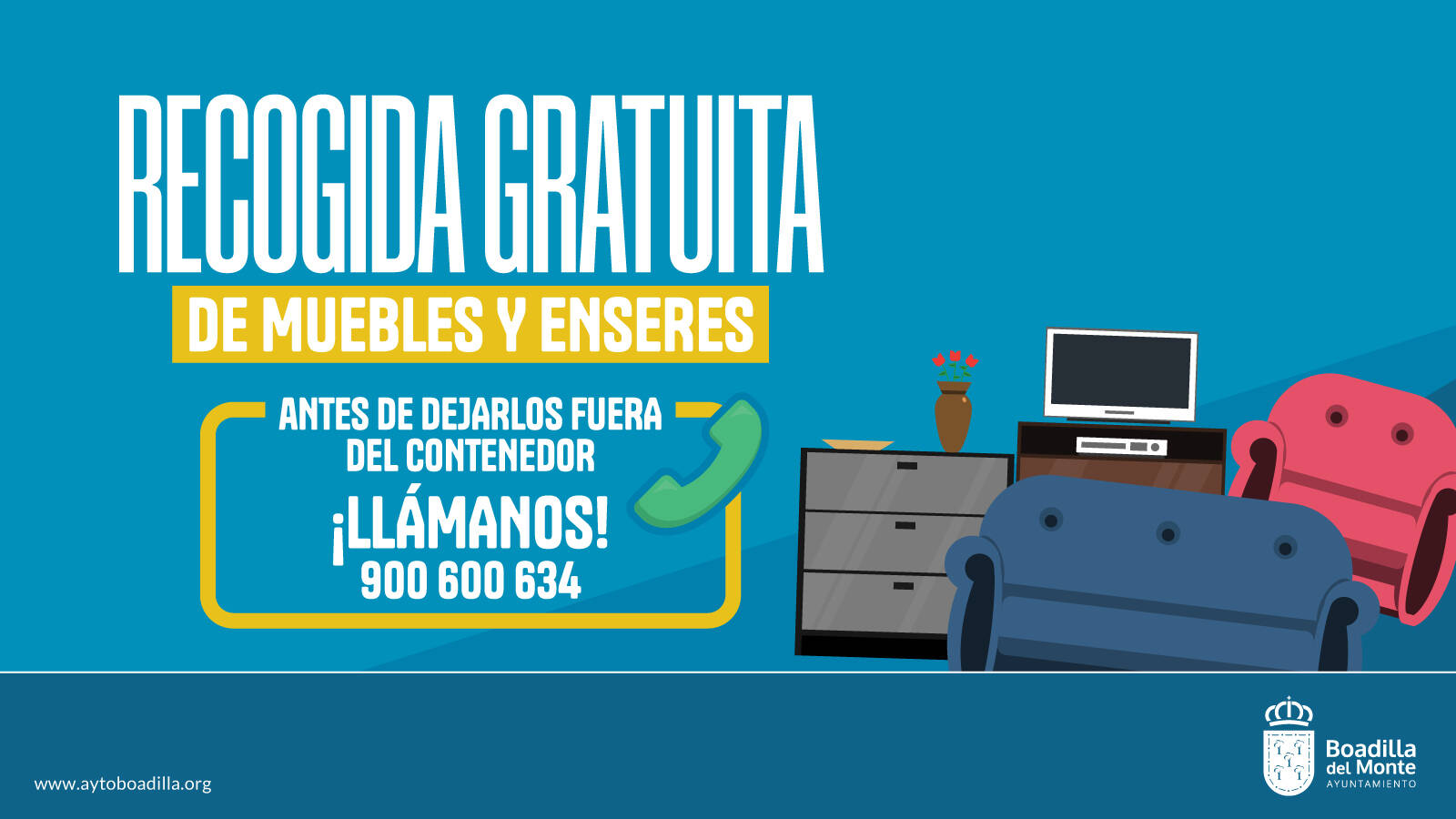 Boadilla recuerda el servicio municipal de recogida de residuos voluminosos con cita previa