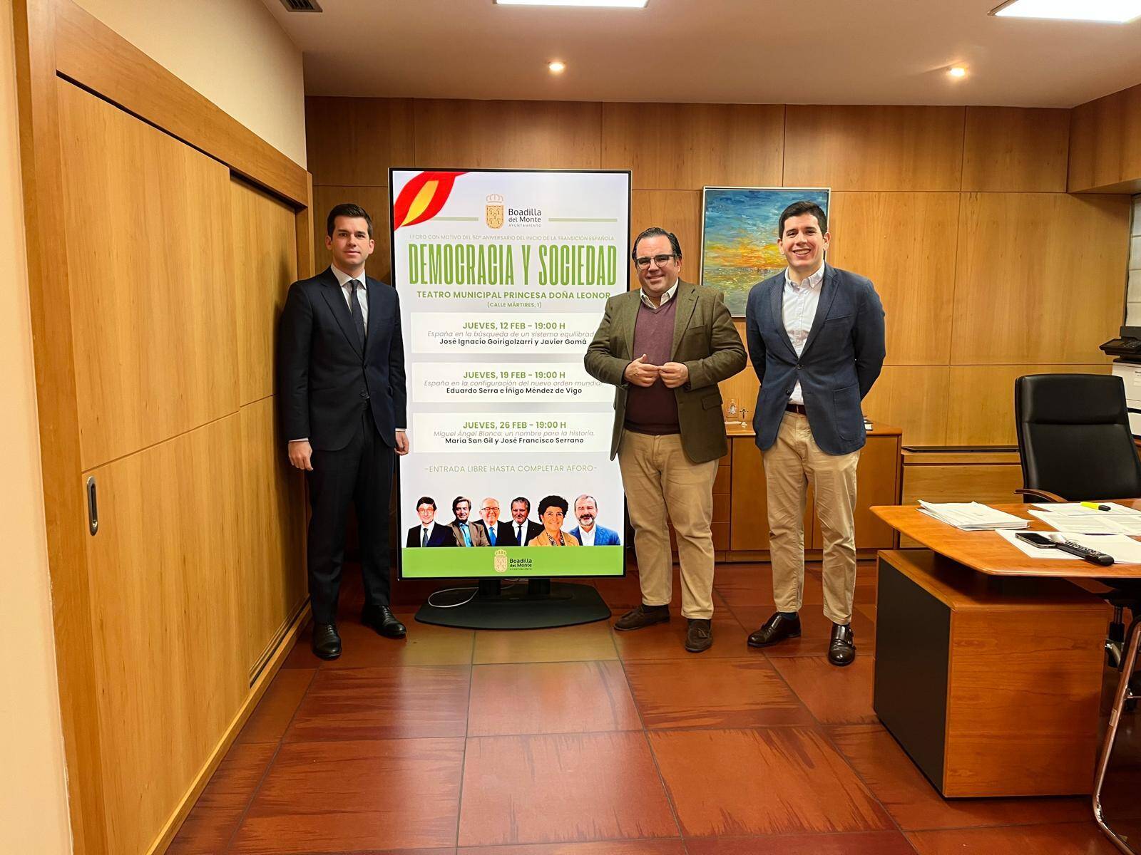Boadilla celebra en febrero el I Foro Democracia y Sociedad por el 50 aniversario del inicio de la Transición