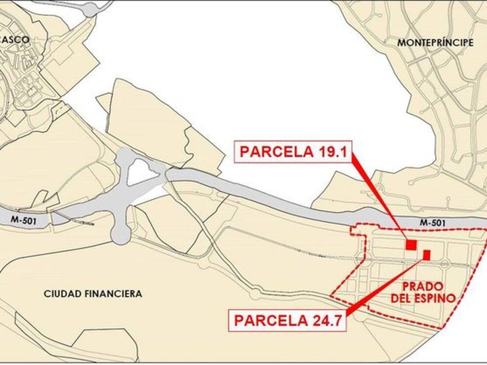 Boadilla saca a la venta dos parcelas en Prado del Espino por más de 3,2 millones de euros
