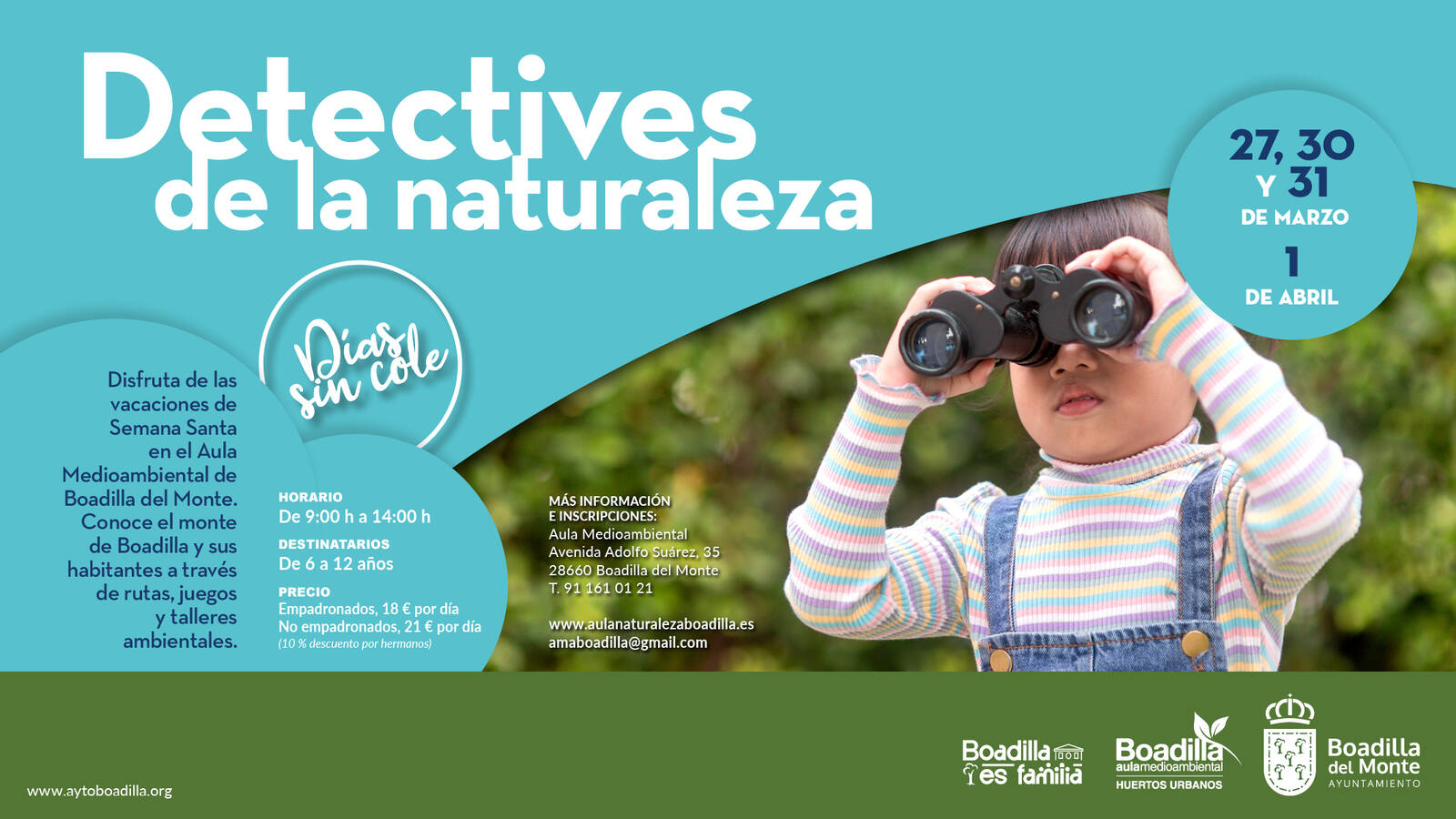 “Detectives de la Naturaleza”, propuesta del Aula Medioambiental para los días no lectivos de Semana Santa