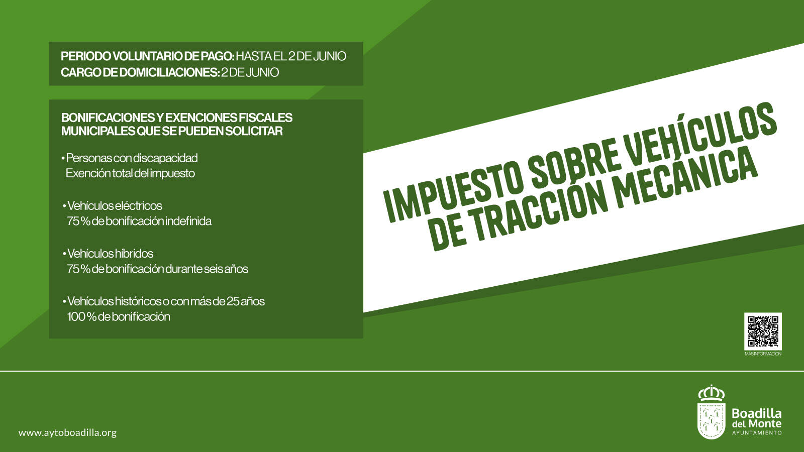 Últimos días para domiciliar el impuesto de vehículos en Boadilla antes del cobro automático en junio