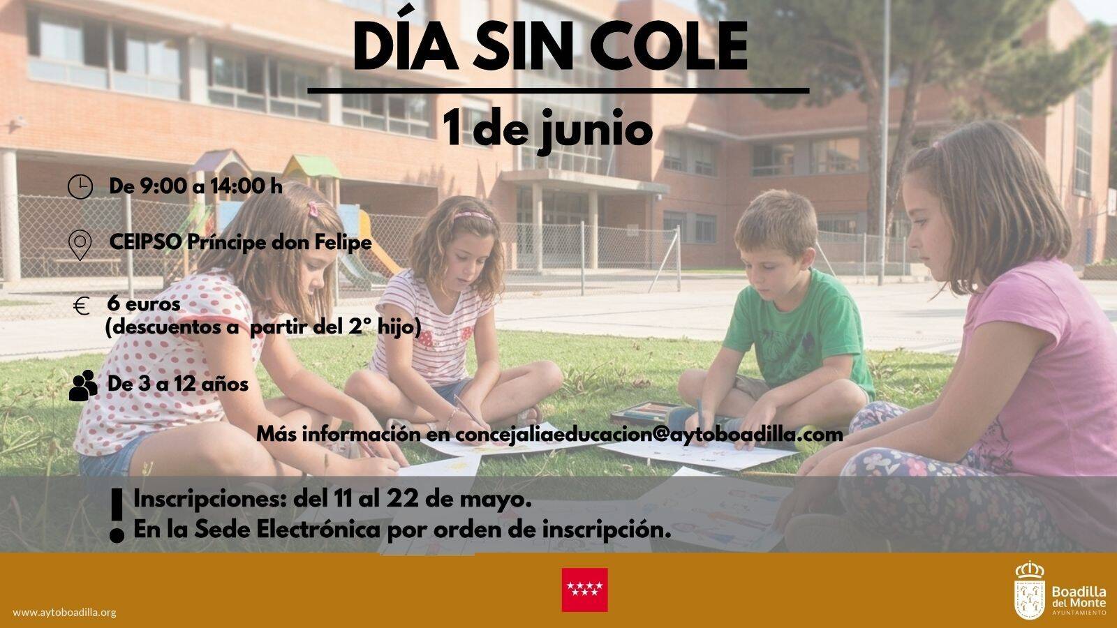 Boadilla organiza un nuevo “Día sin Cole” para facilitar la conciliación el próximo 1 de junio