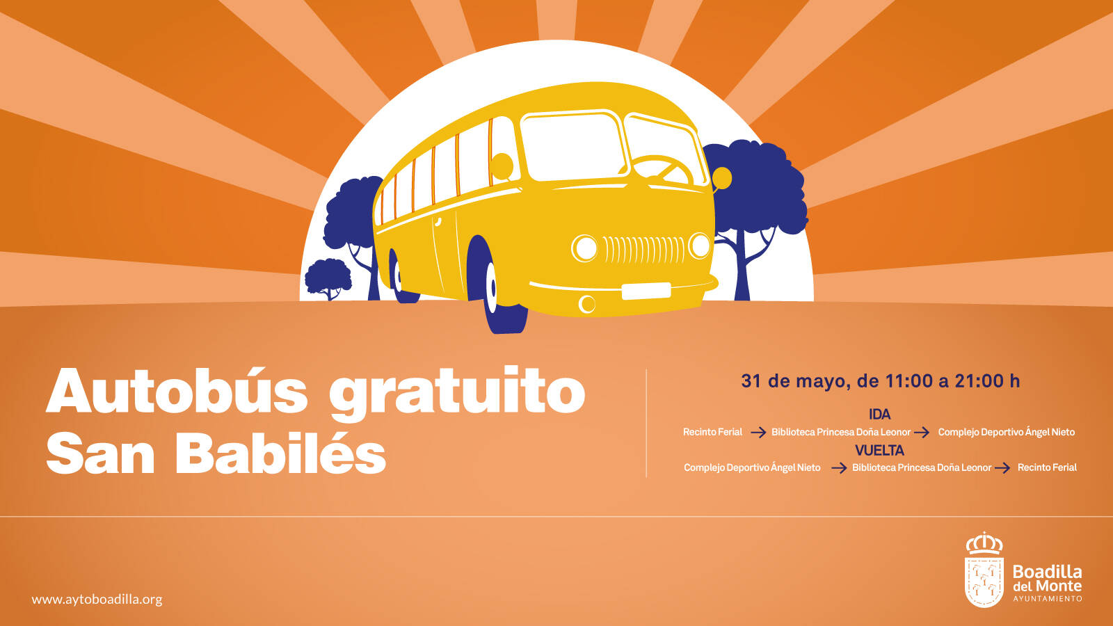 Boadilla habilita autobuses gratis para la Romería de San Babilés Boadilla habilita autobuses gratis para la Romería de San Babilés