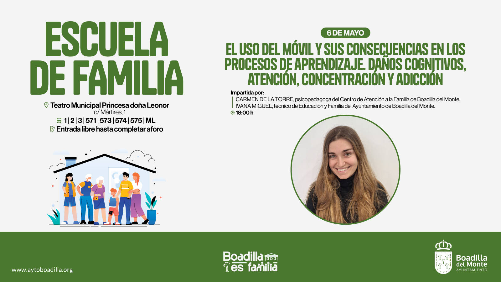 Charla en Boadilla sobre el uso del móvil y su impacto en el aprendizaje infantil