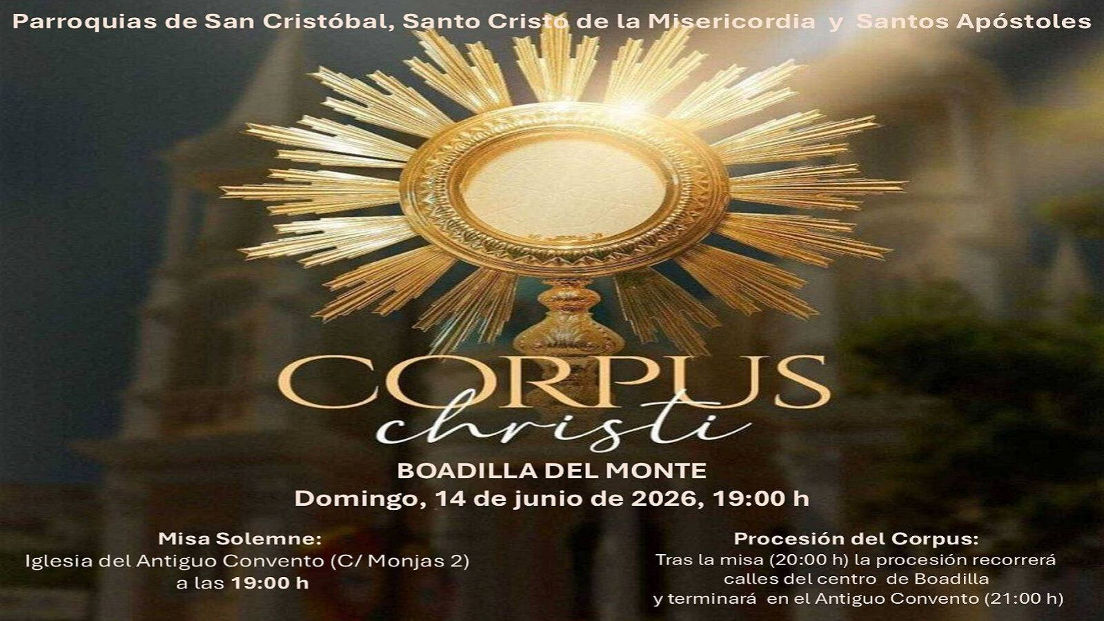 Boadilla celebra este domingo la tradicional procesión del Corpus Christi Boadilla celebra este domingo la tradicional procesión del Corpus Christi