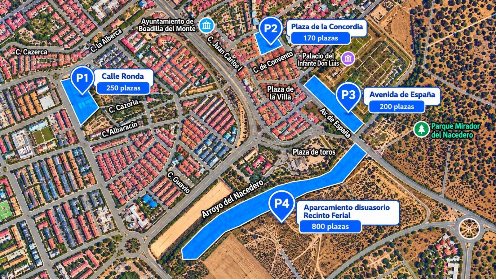 Así cambiará la movilidad en Boadilla durante las Fiestas Patronales
