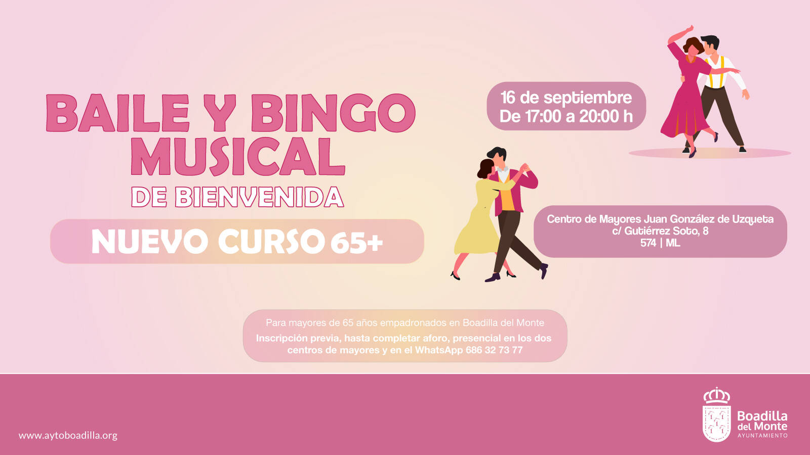 Boadilla recibe el nuevo curso de los mayores con baile y bingo musical