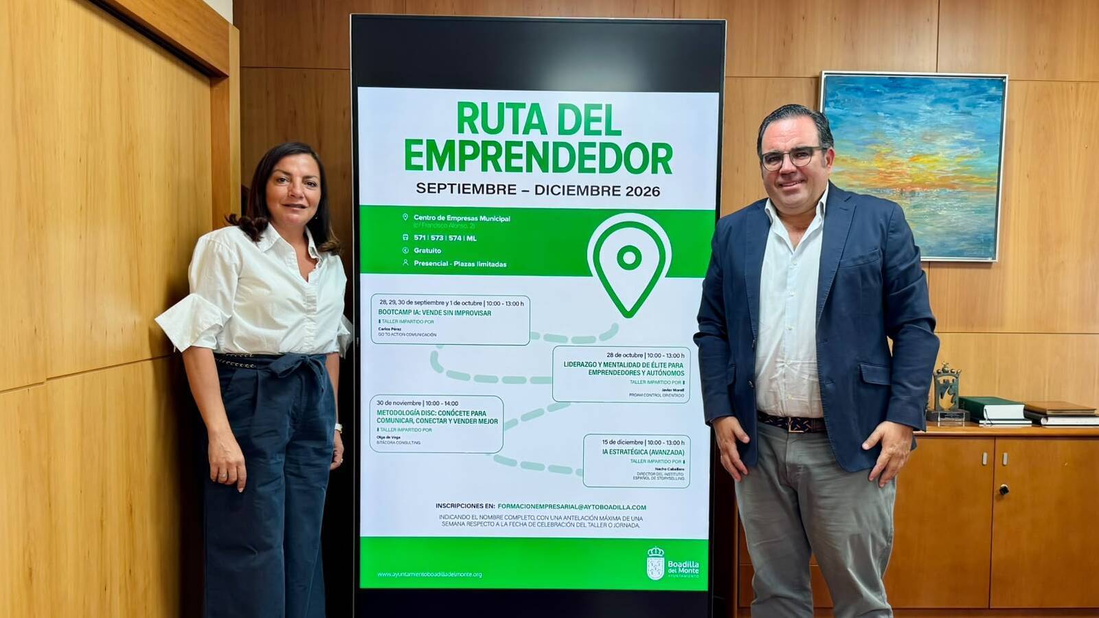 Boadilla abre la Ruta del Emprendedor con cuatro talleres