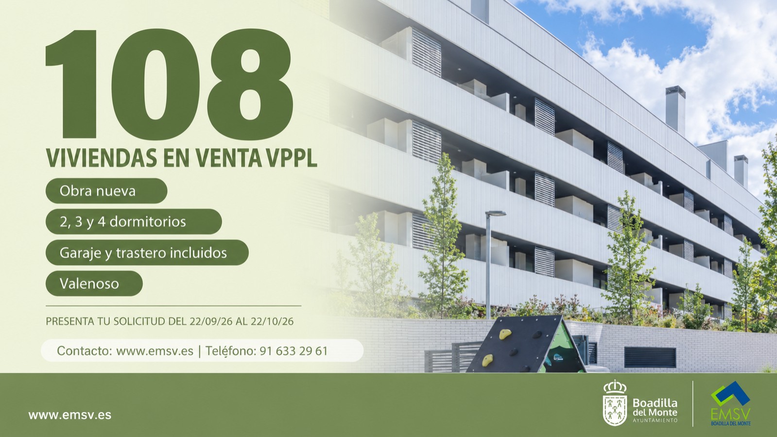 Boadilla abre la convocatoria de 108 viviendas protegidas