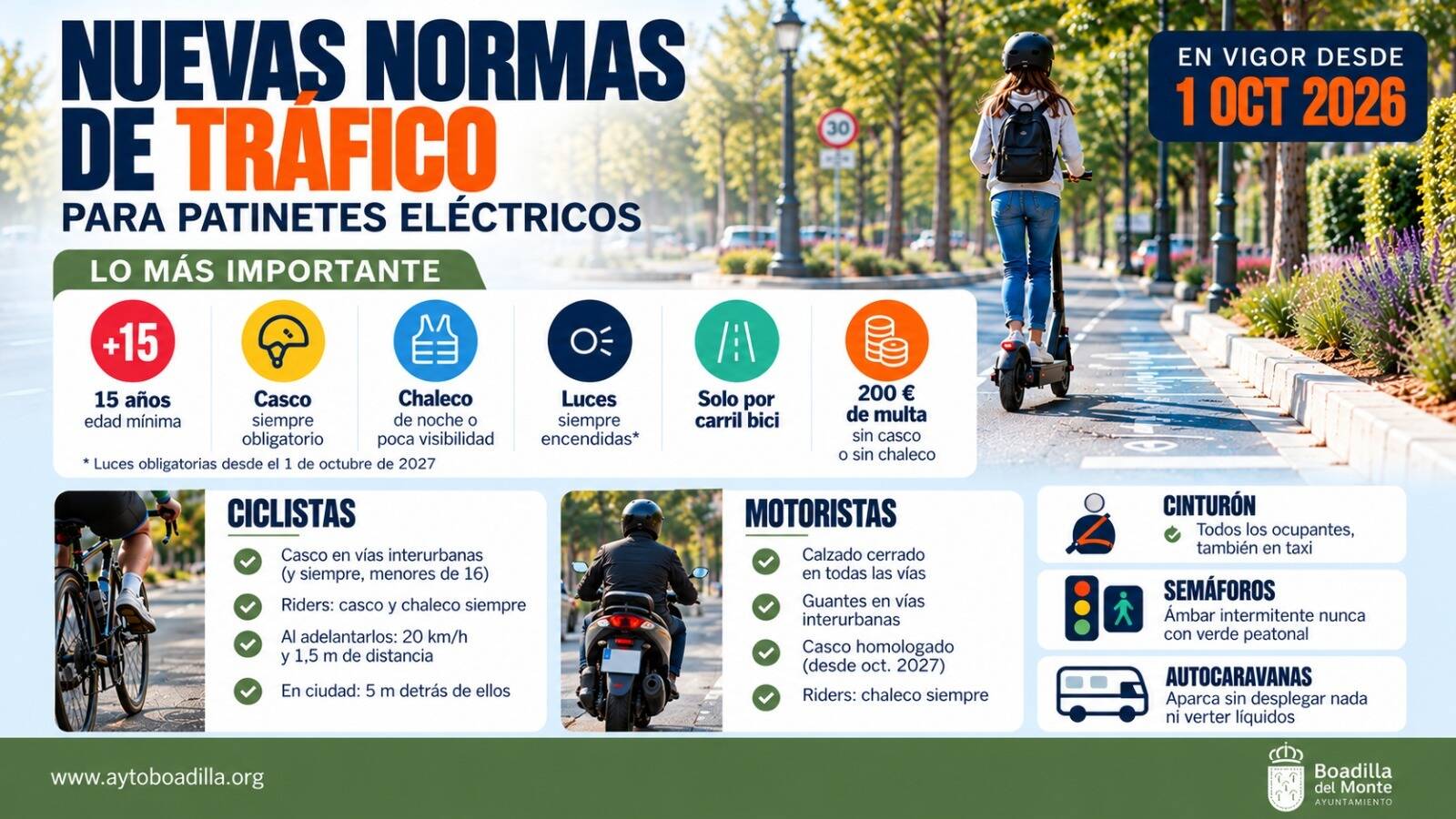 Nuevas normas de tráfico: así afectan a Boadilla