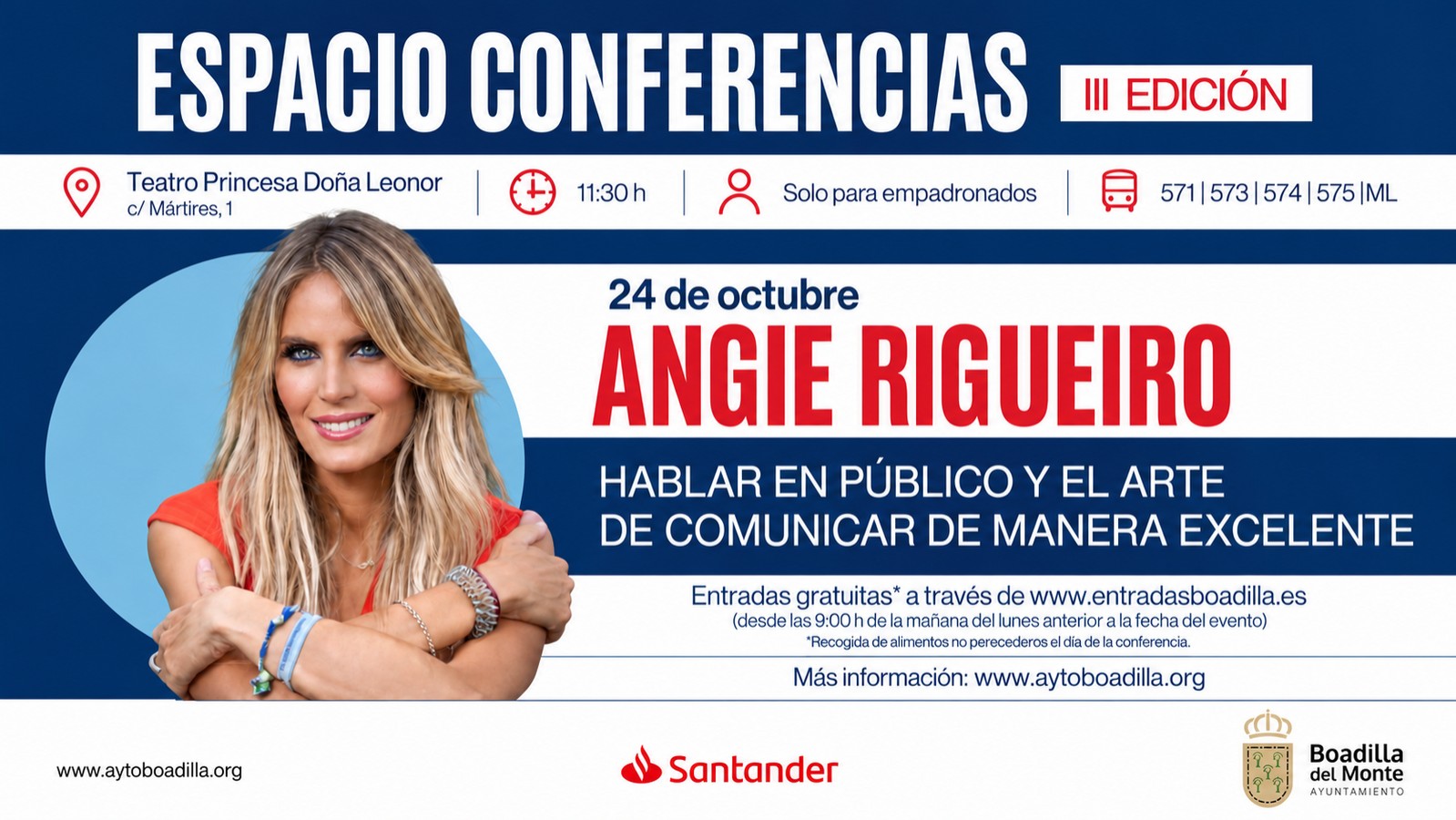 Disponibles las entradas para la charla de Angie Rigueiro