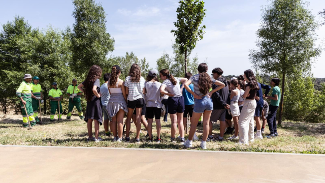 alumnos-del-ceipso-principe-d-felipe-plantan-22-ejemplares-de-laurel-en-la-senda-del-pilar