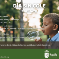 El Ayuntamiento ofrece un día sin cole en el Ceipso Príncipe D. Felipe el próximo 3 de mayo