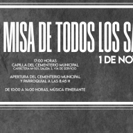 El cementerio municipal acogerá la misa de Todos los Santos el 1 de noviembre