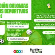 El 7 de abril se abre el plazo de solicitud de número para el sorteo de la inscripción a las colonias y campus verano Suscríbase a la newsletter  Deportes Mar. 31, 2026    El Ayuntamiento de Boadilla abrirá el 7 de abril, el plazo de solicitud de número p