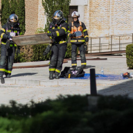 La Comunidad de Madrid prueba un protocolo pionero para proteger su patrimonio en un simulacro de incendio