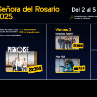 Conoce los conciertos en las fiestas de Nuestra Señora del Rosario
