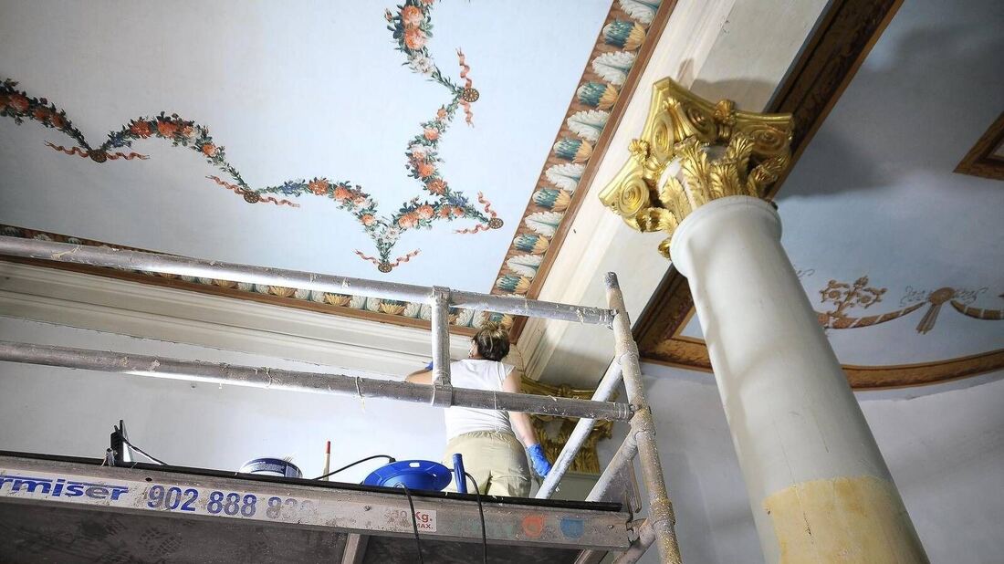 Comienza la restauración de la sala condesa de Chinchón en el Palacio de Boadilla