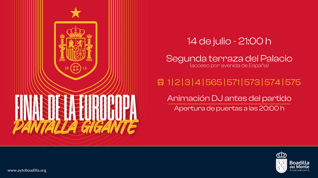 Boadilla instalará una pantalla gigante para la final de la Eurocopa