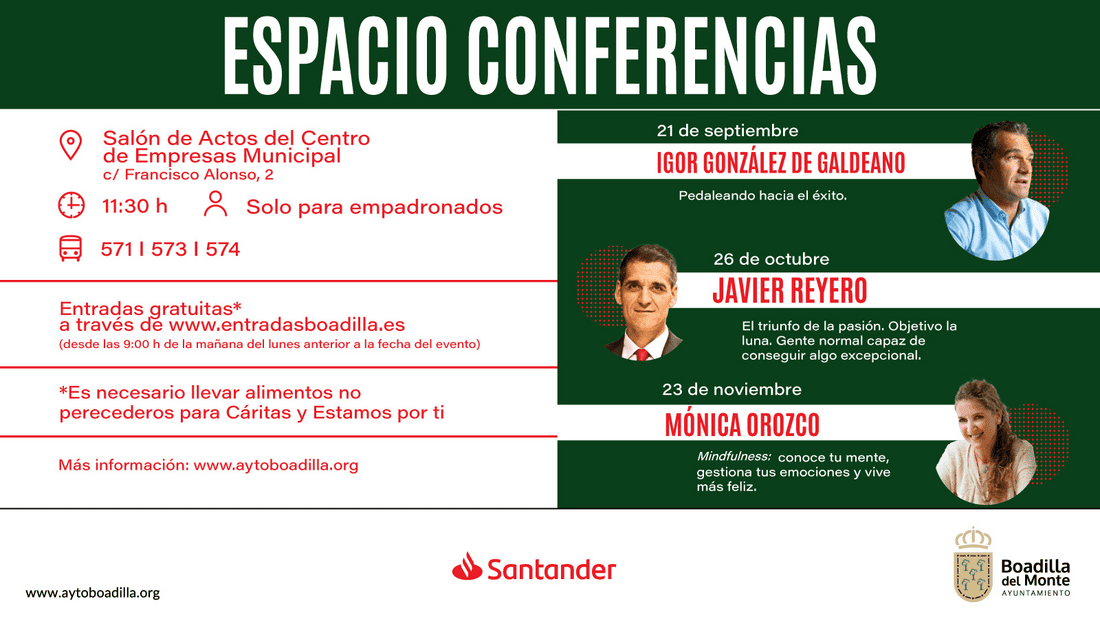 Boadilla organiza un ciclo de conferencias sobre el éxito y la gestión emocional