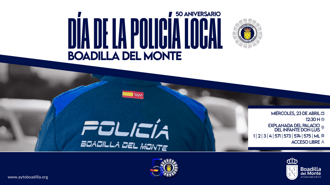 Boadilla conmemora el 50 aniversario de su Policía Local con un emotivo acto y actividades culturales