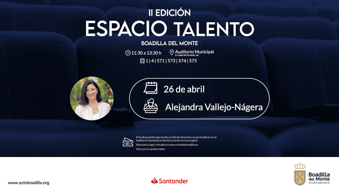 Alejandra Vallejo-Nágera impartirá una charla sobre la autoestima en Boadilla del Monte