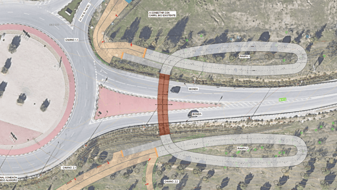 Boadilla del Monte construirá una nueva pasarela sobre la M-513 para conectar El Pastel y Valenoso