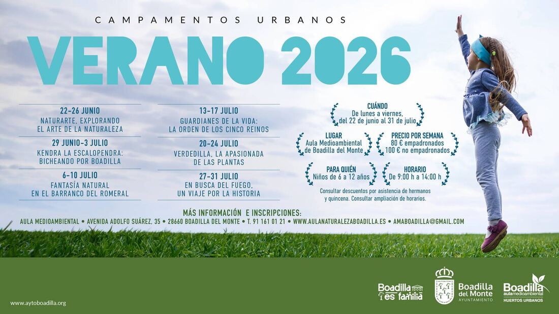 Boadilla abre sus campamentos ambientales de verano para niños de 6 a 12 años
