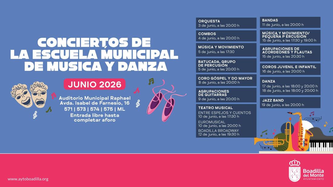 La Escuela de Música y Danza de Boadilla despide el curso con conciertos en el Auditorio Raphael