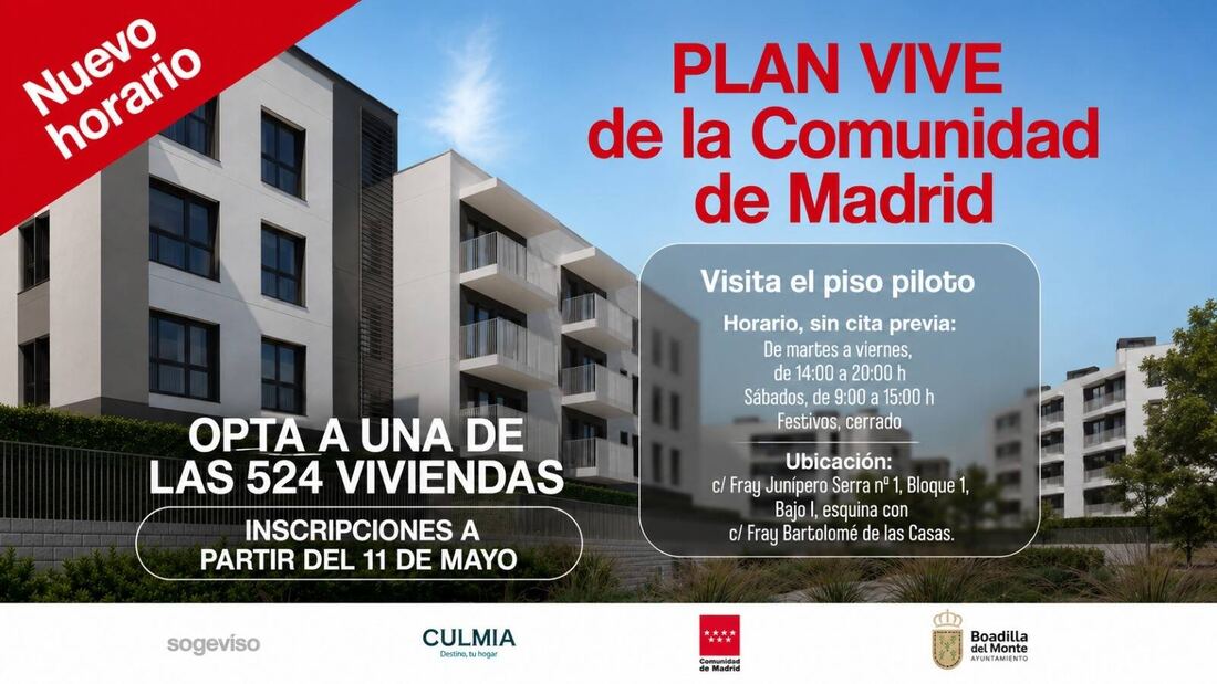 Boadilla amplía el horario de visitas al piso piloto de las viviendas del Plan Vive
