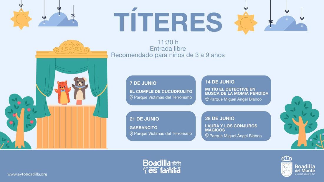 Boadilla lleva los títeres a sus parques durante los domingos de junio
