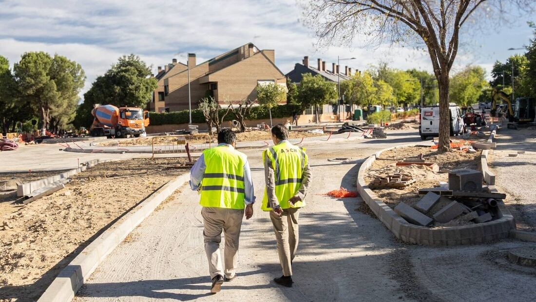 Avanzan las obras de reforma de la avenida Monte Segovia