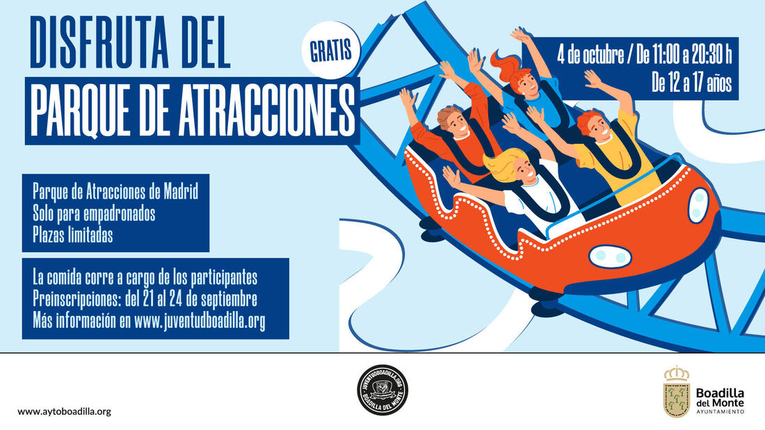 Los jóvenes de Boadilla podrán ir gratis al Parque de Atracciones