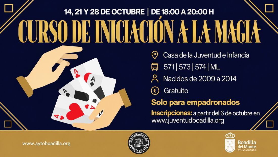 Magia, billar y Halloween: propuestas gratuitas de Juventud en Boadilla