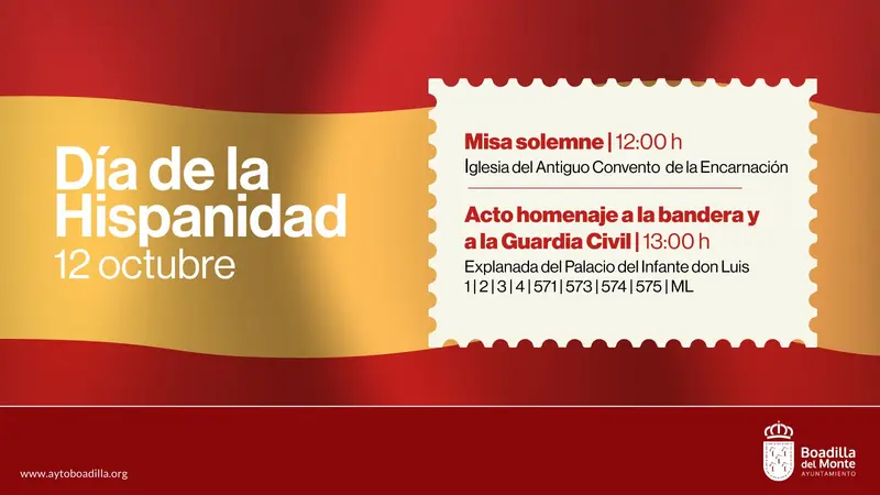 Boadilla celebra el 12-O con misa y homenaje a la Guardia Civil