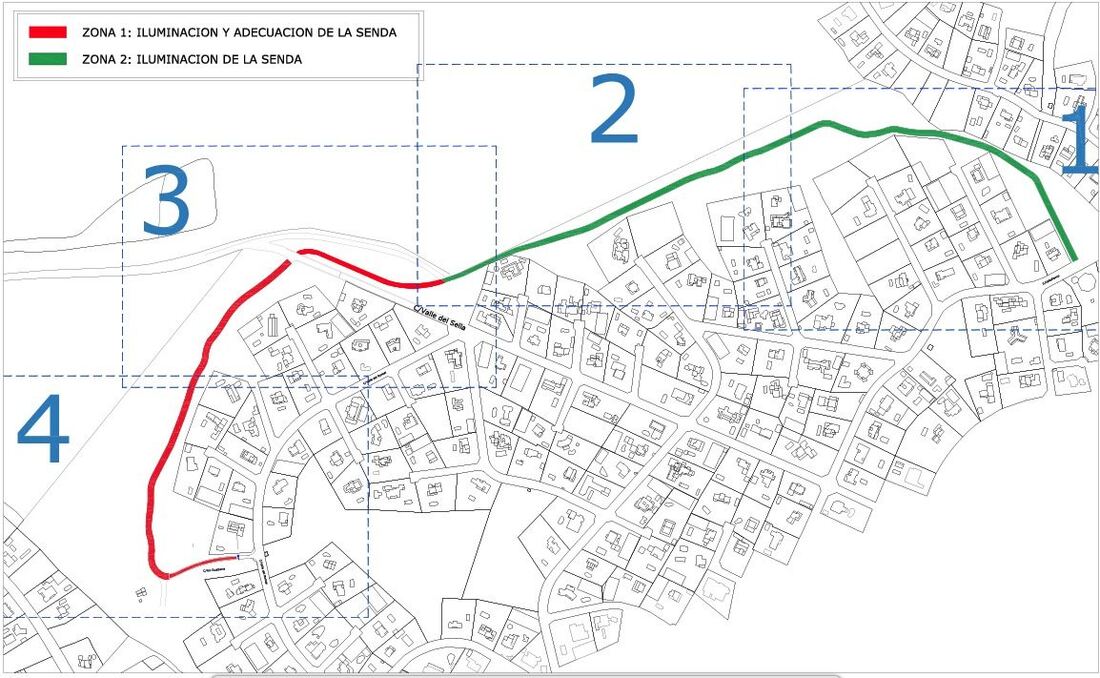Boadilla licita una senda iluminada entre Vallefranco y Valle del Roncal en Las Lomas